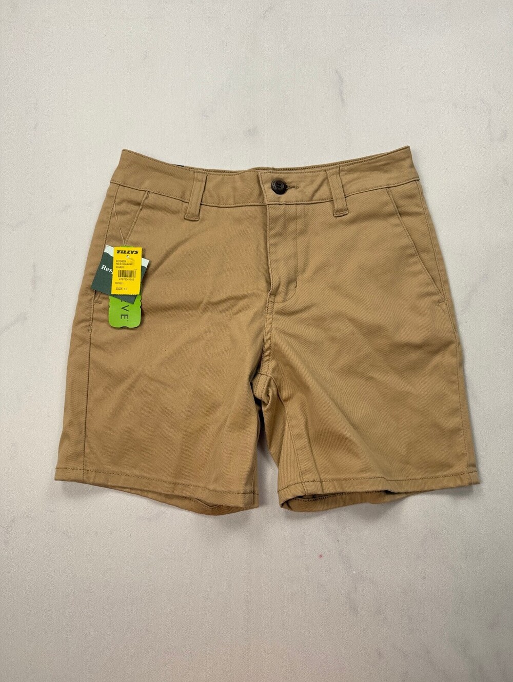 Rsq Chino Shorts Bermuda Tan Modern Straight Leg - Boys 12